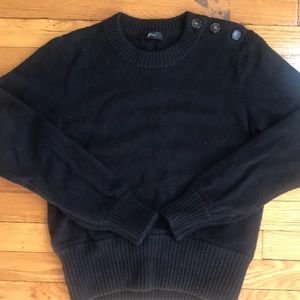 Black JCrew sweater, never worn, size small